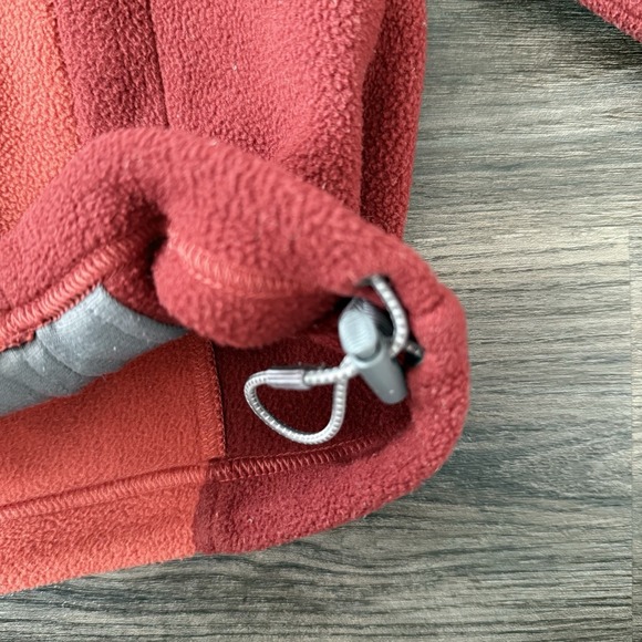 North Face Jacket Sweater Womens Medium Orange Maroon Fleece Full Zip Outdoors - Picture 5 of 10